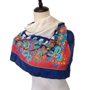 Vtg 80s Scarf Square